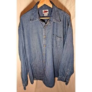 Justin Boots Denim Shirt Size XL